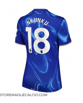 Chelsea Christopher Nkunku #18 Maglia Gara Casa Repliche 2024-25 Donna